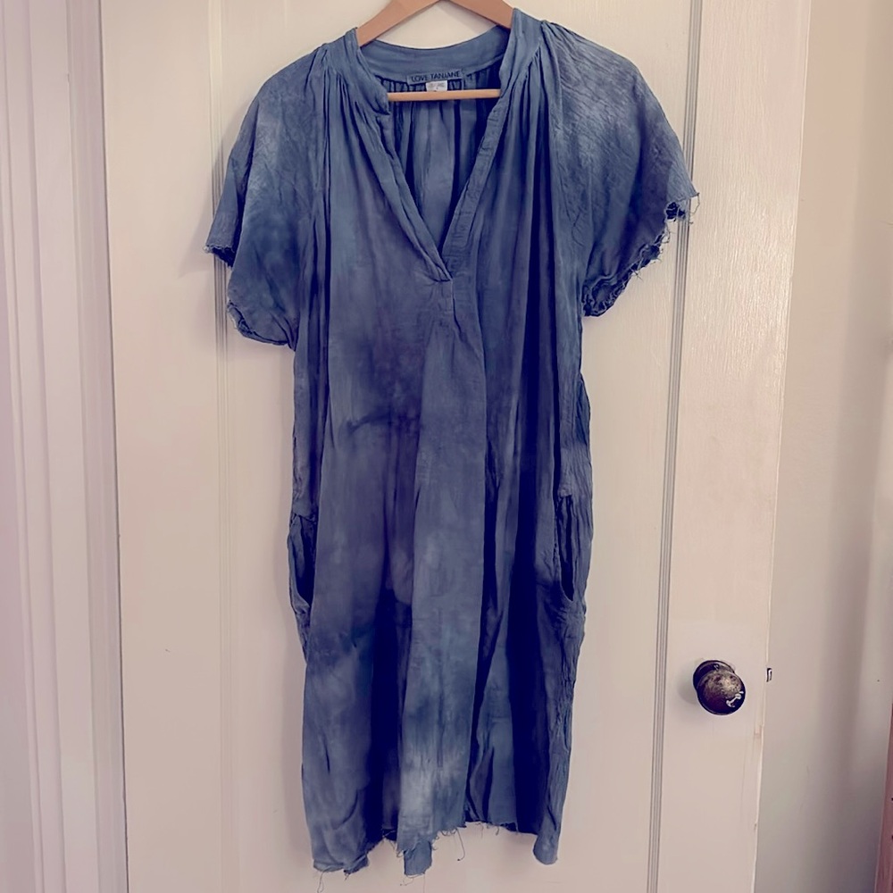Super cute tie-dyed indigo dress